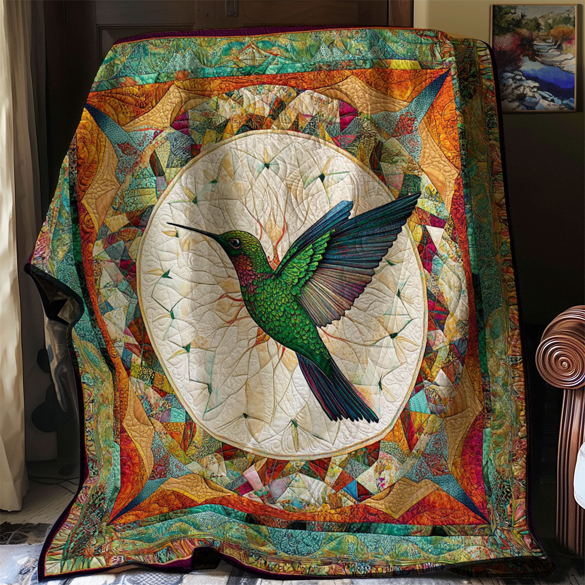 Mandala Hummingbird WJ0701014CL Quilt