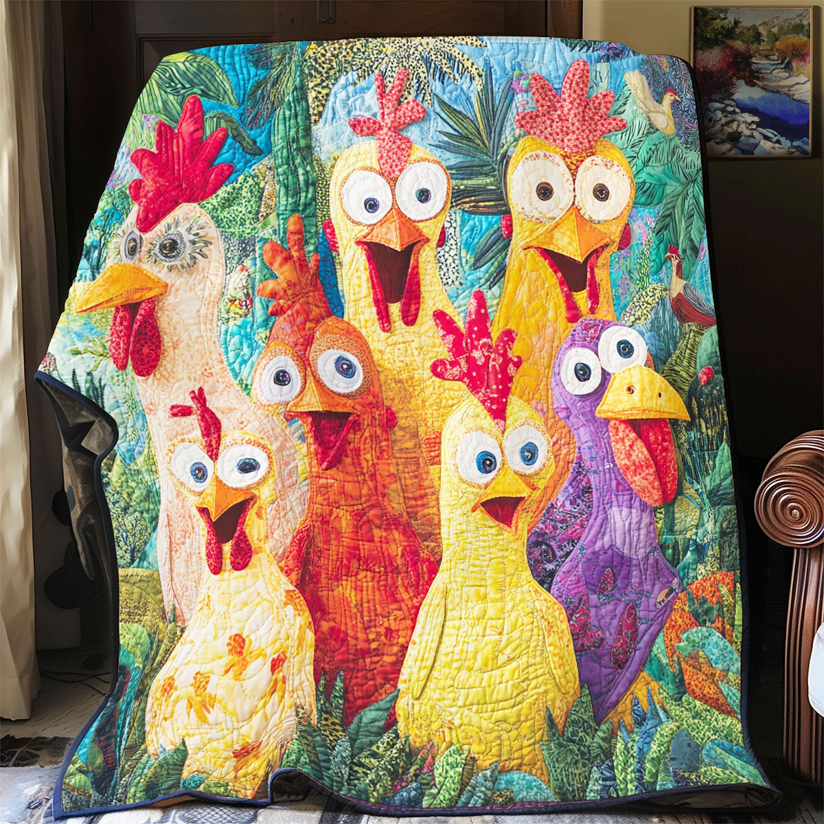 Funny Chicken WX1001023CL Quilt