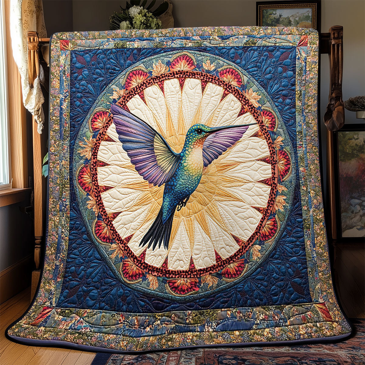 Mandala Hummingbird WJ0901014CL Quilt