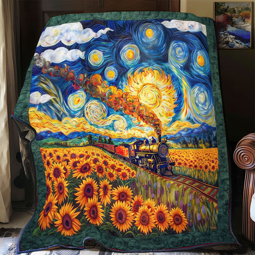 Train Starry Night WX0201036CL Quilt