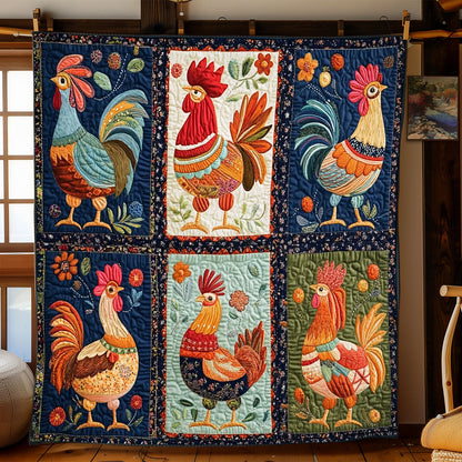 Folk Charm Chicken WJ0601003CL Quilt