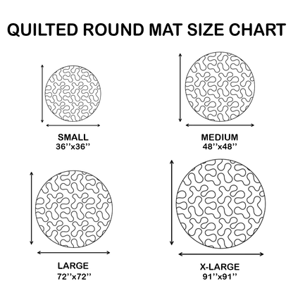 Hot Air Balloon WJ1403048CL Quilted Round Mat