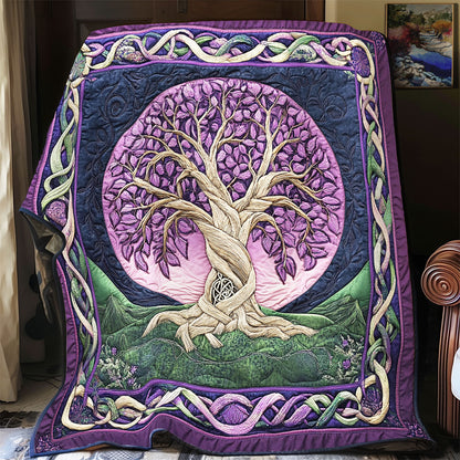 Purple Tree Of Life WX1802041CL Quilt