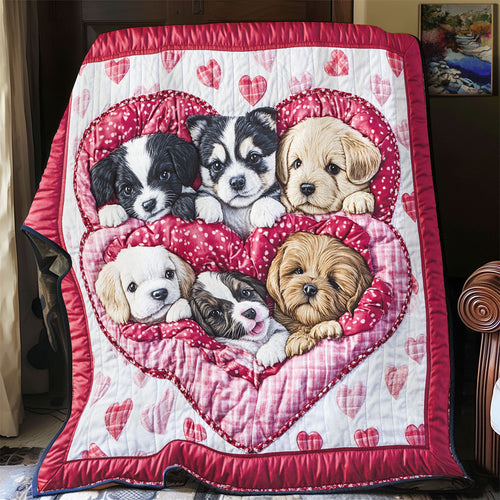 Adorable Dog Valentine WX0901002CL Quilt