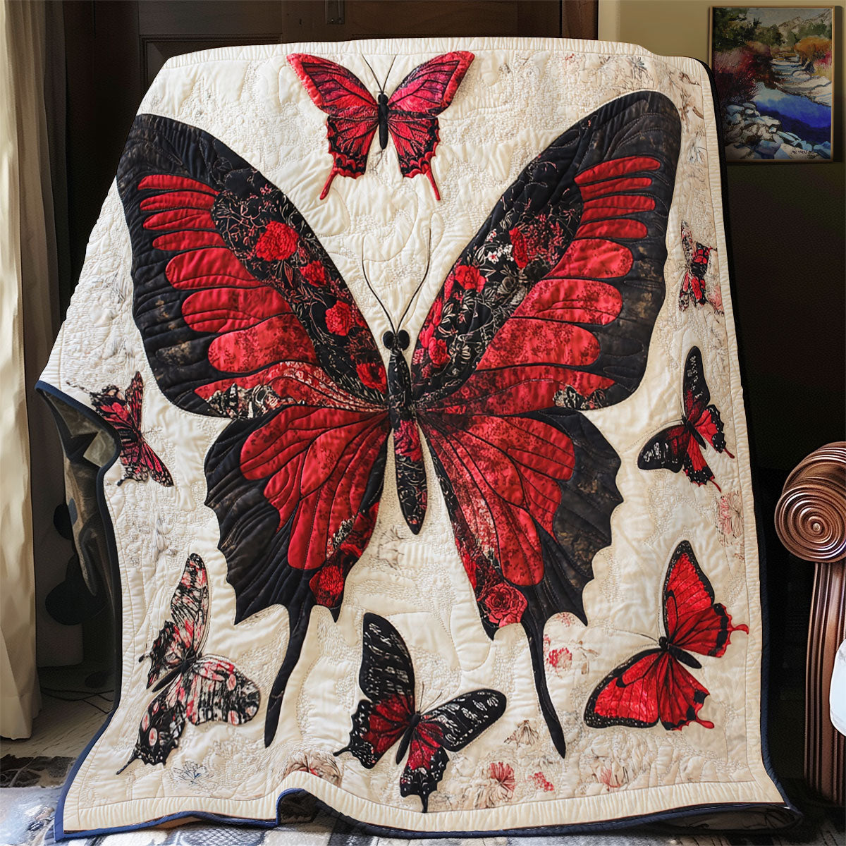 Red Butterfly WX0901047CL Quilt