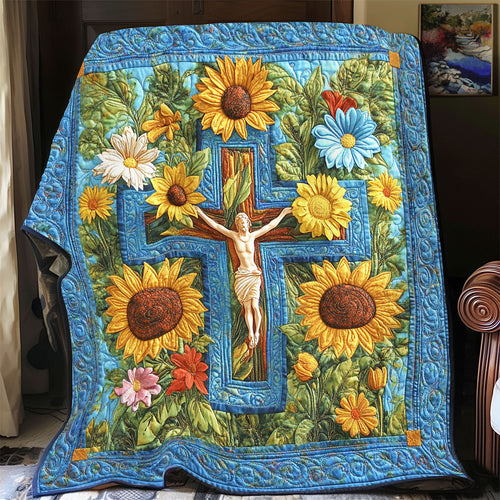 Cross Sunflower WX1601023CL Quilt