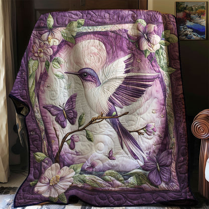 Purple Hummingbird WJ1601020CL Quilt