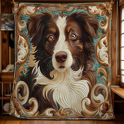 Brown Border Collie WX0201005CL Quilt