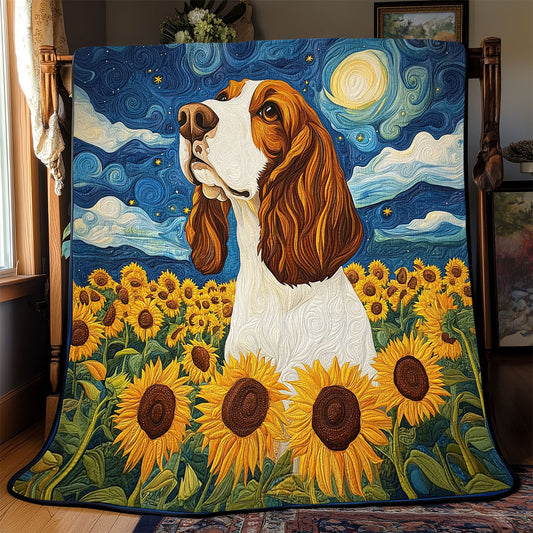 Basset Hound Starry Night WX1403004CL Quilt