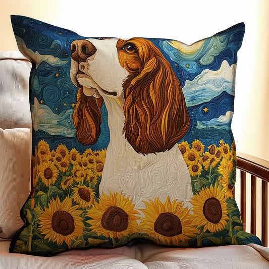 Basset Hound Starry Night WX1403039CL Quilt Pillow Case