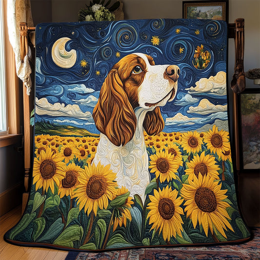 Basset Hound Sunflower WX1403005CL Quilt