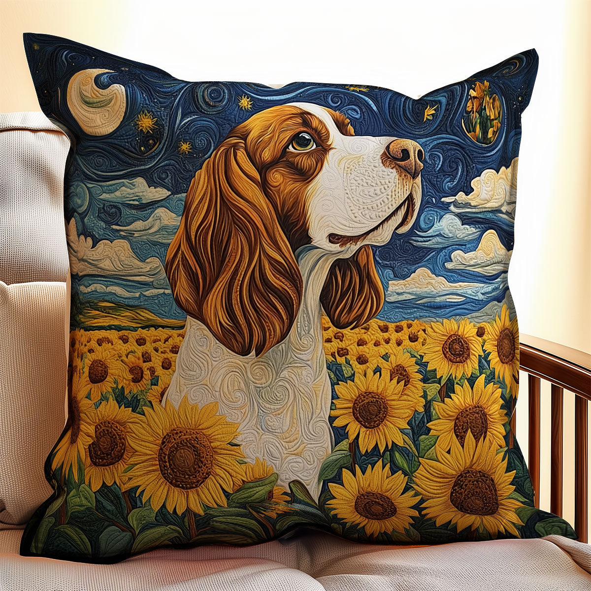 Basset Hound Sunflower WX1403040CL Quilt Pillow Case