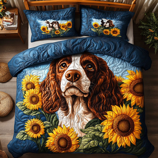 Basset Hound Sunflower WX1403073CL Duvet Cover Set