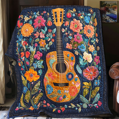 Guitar Flower WX0801019CL Quilt