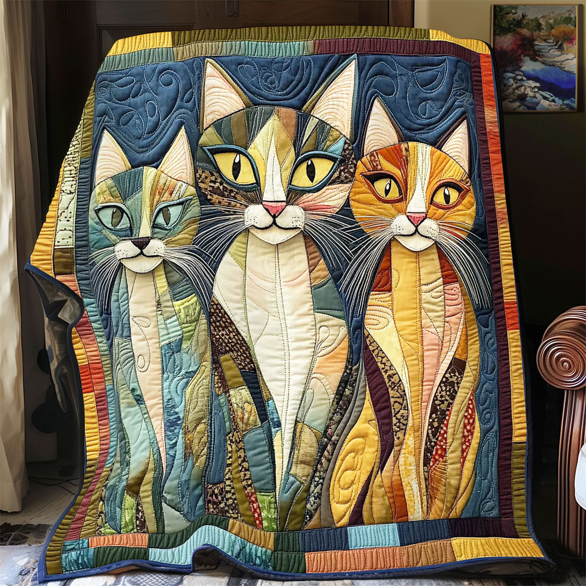 Cat Family WX1801001CL Quilt