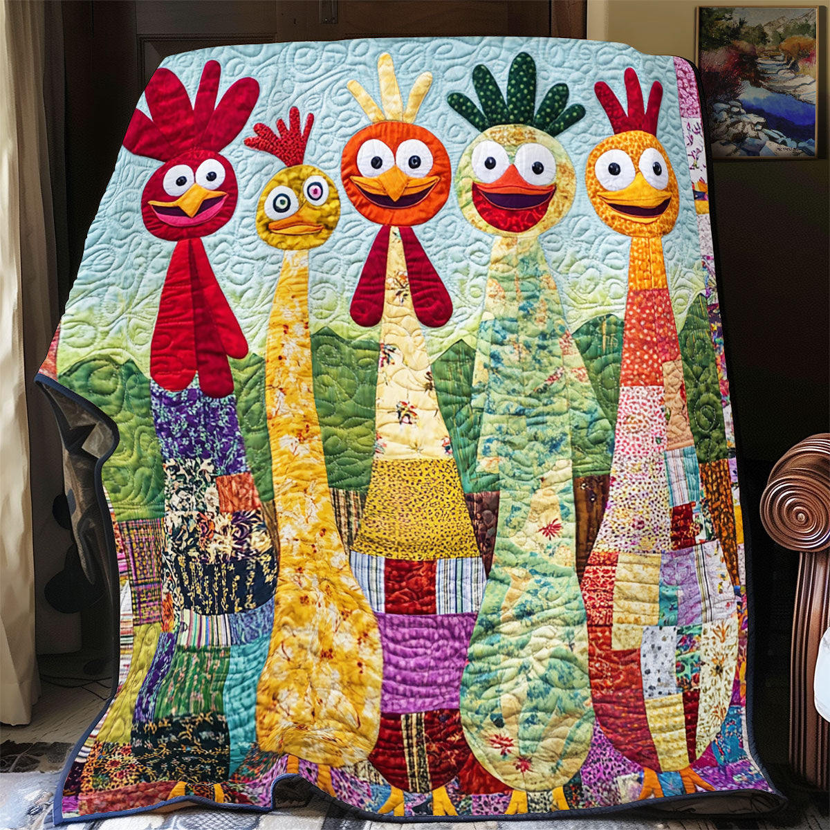 Cute Chicken WX2702081CL Quilt