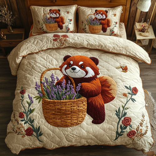 Flower Red Panda WJ1902026CL Duvet Cover Set