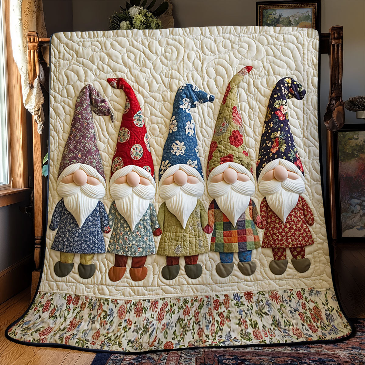 Gnome Gathering WJ1501009CL Quilt