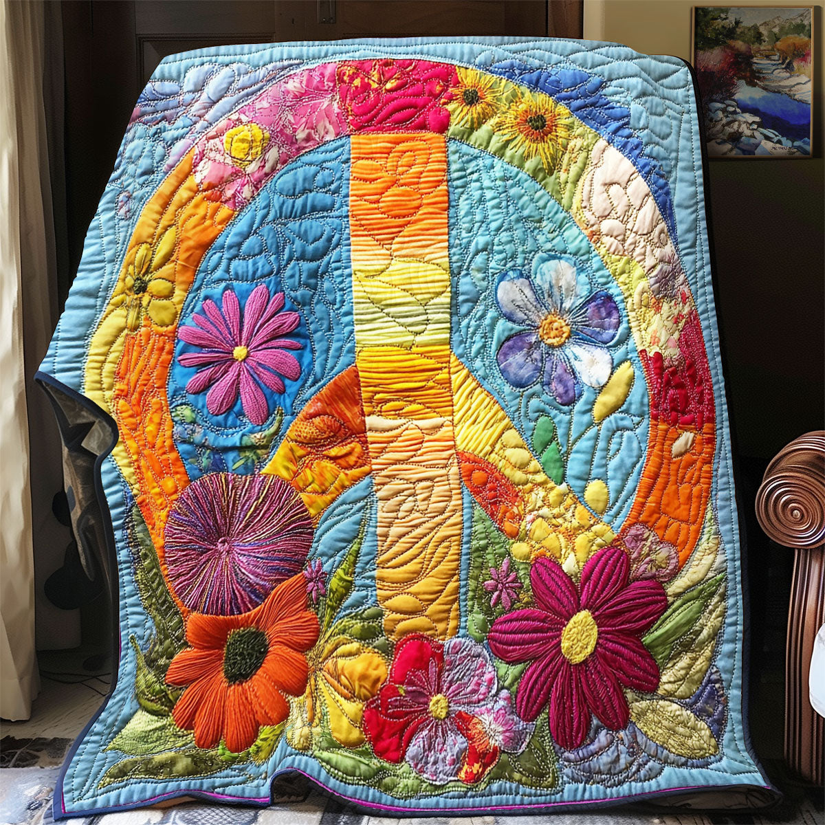 Peace Sign WX1601068CL Quilt