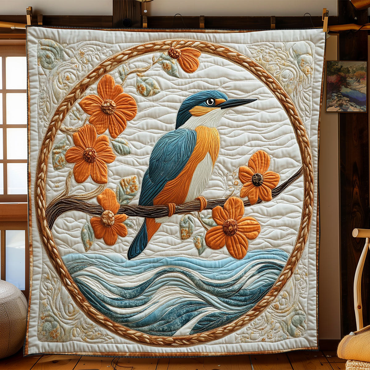 Kingfisher Bird WJ2201020CL Quilt