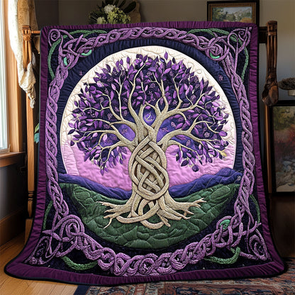 Purple Tree Of Life WX1802040CL Quilt