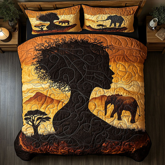 Black Woman In Sahara WX0603010CL Duvet Cover Set