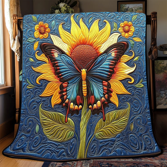 Blooming Sunflower Butterfly WX1003008CL Quilt