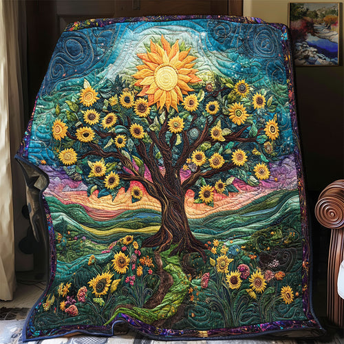 Blooming Sunflower Tree WX1003009CL Quilt