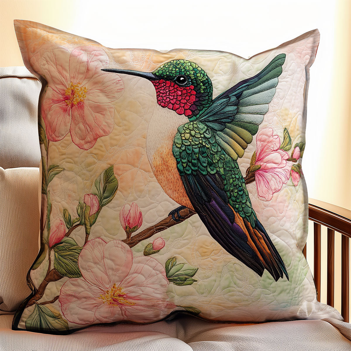 Blossom Hummingbird WX1003103CL Quilt Pillow Case