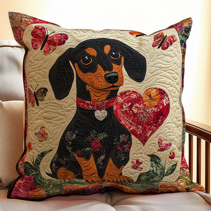 Butterfly Dachshund WX0803094CL Quilt Pillow Case