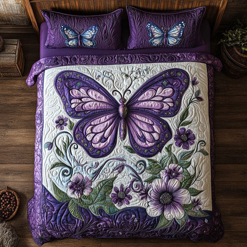 Butterfly Purple WX0403011CL Duvet Cover Set