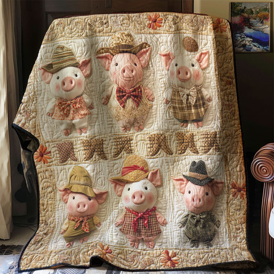 Rustic Piglet Charm WJ1303022CL Quilt