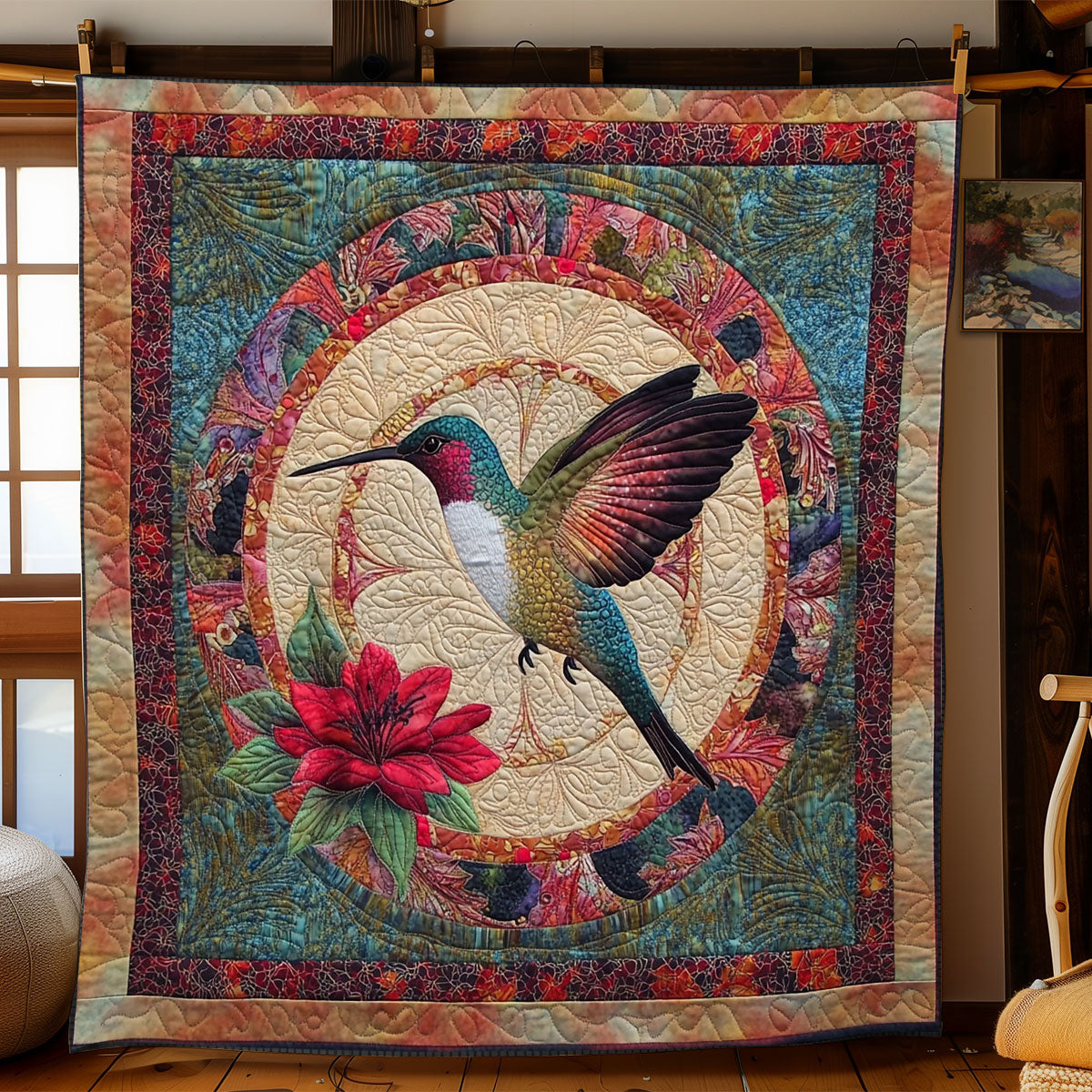 Mandala Hummingbird WJ0801012CL Quilt