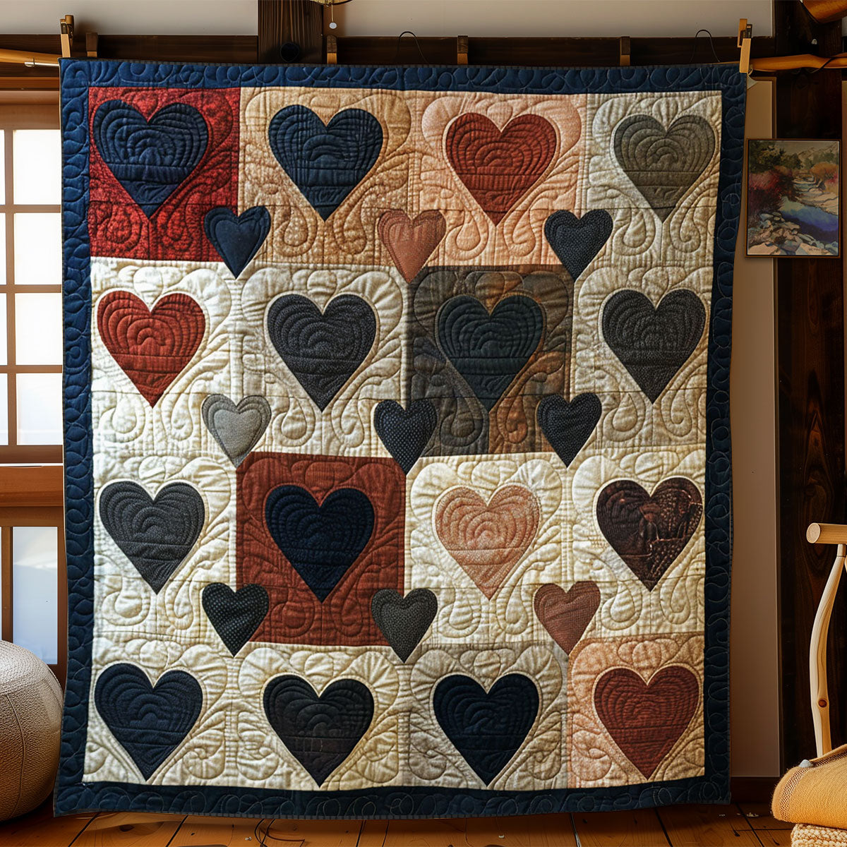 Heart WJ2201018CL Quilt