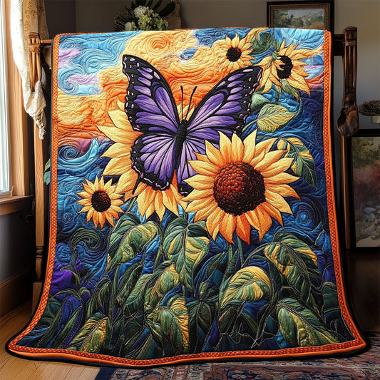 Butterfly Sunflower WX2001021CL Quilt