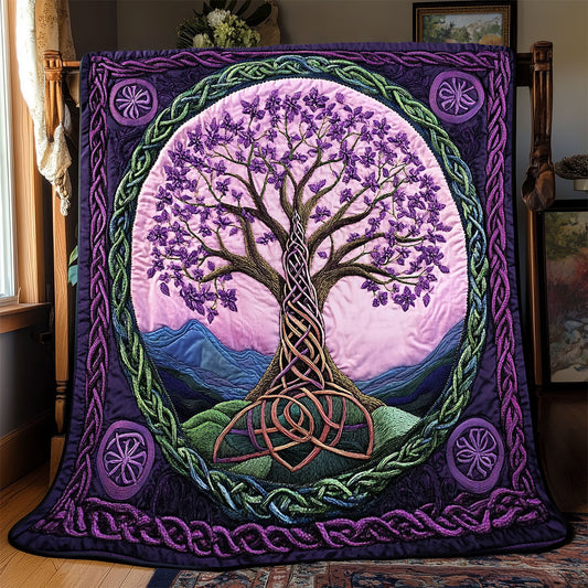 Purple Tree Of Life WX1802042CL Quilt