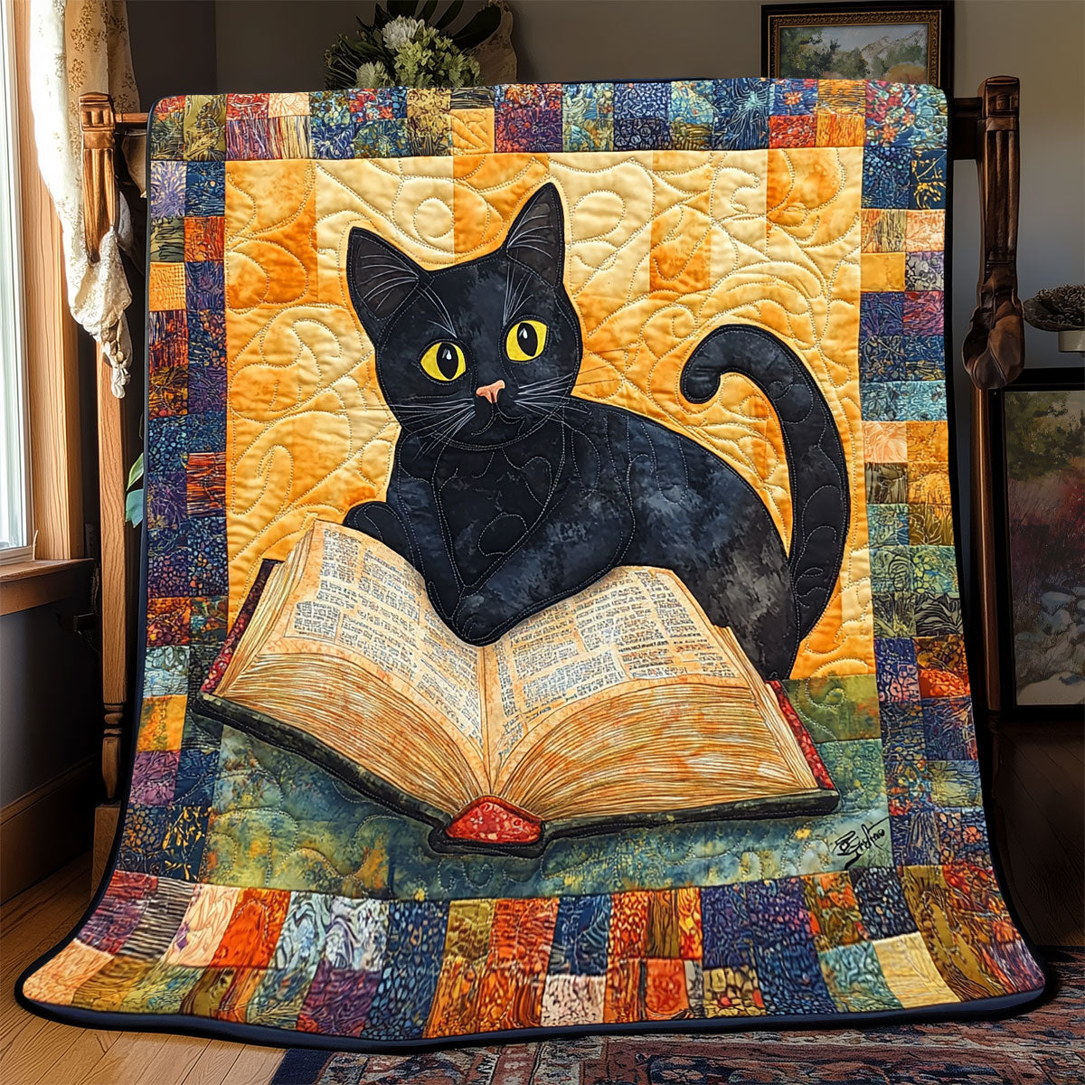 Cat Book WX0603089CL Quilt