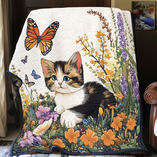 Cat In Garden WX1403007CL Quilt