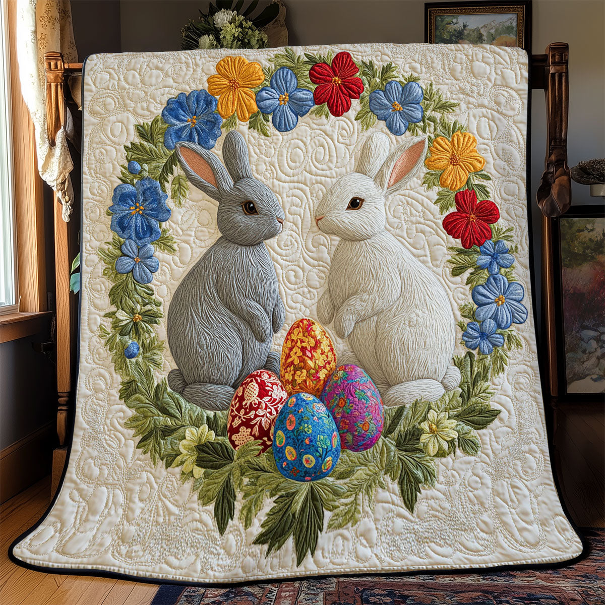 Easter Bunny Garden WJ2101009CL Quilt