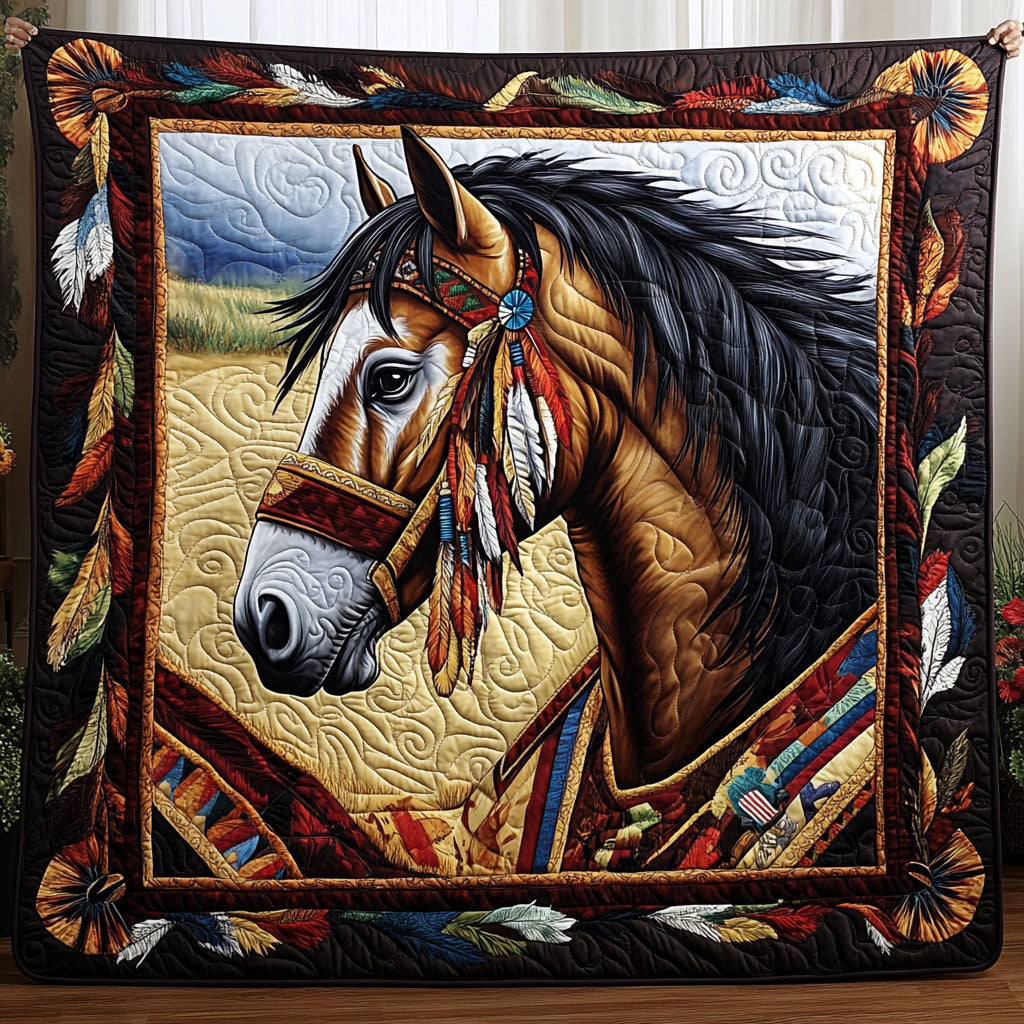 Horse Native American WX2001053CL Quilt