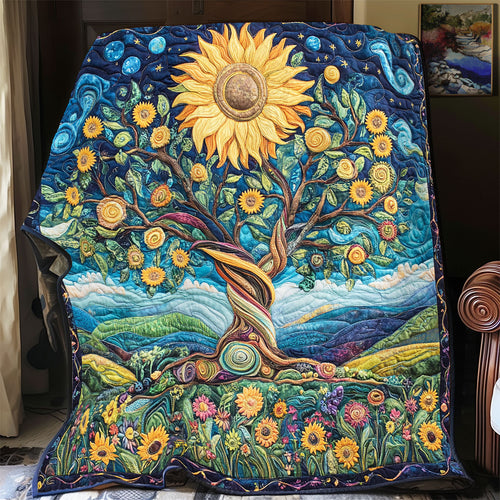 Celestial Sunflower Tree WX1003017CL Quilt