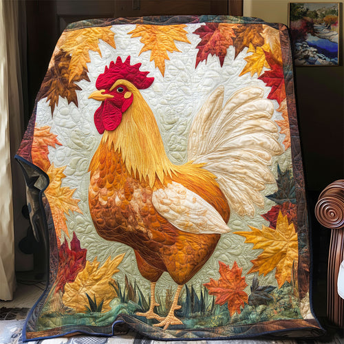 Chicken Autumn Leaf WX0803016CL Quilt