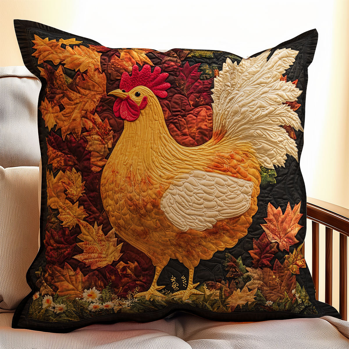 Chicken Autumn WX0803098CL Quilt Pillow Case