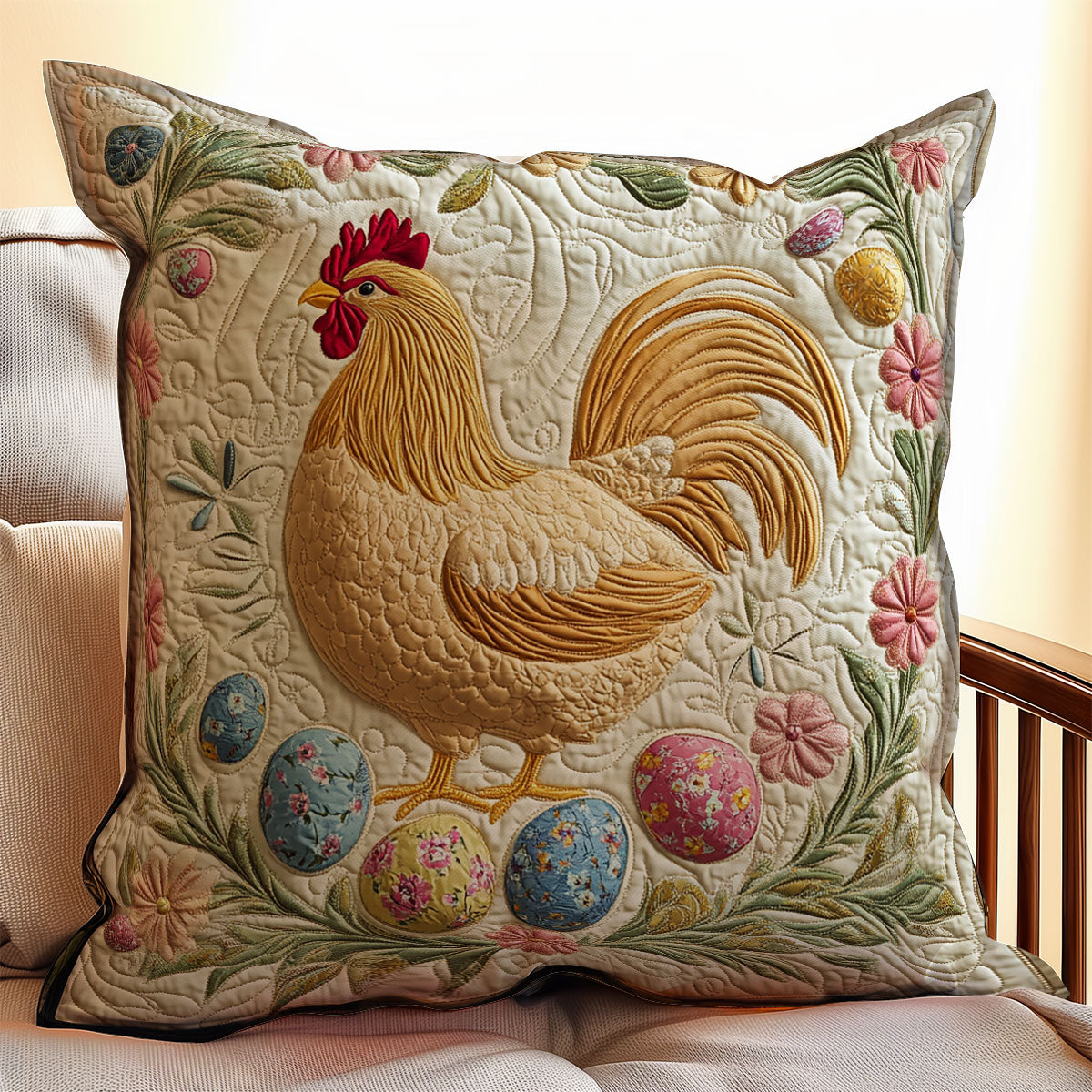 Chicken Easter Day WX1003111CL Quilt Pillow Case