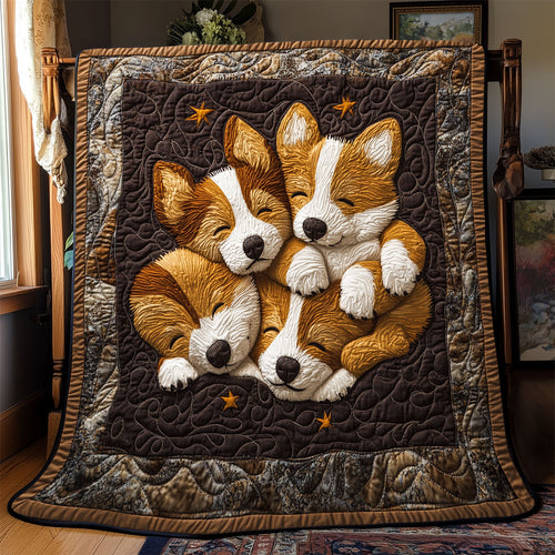 Corgi Sleeping WX1003024CL Quilt