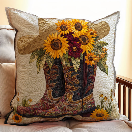 Cowboy Boots Sunflower WX1003115CL Quilt Pillow Case