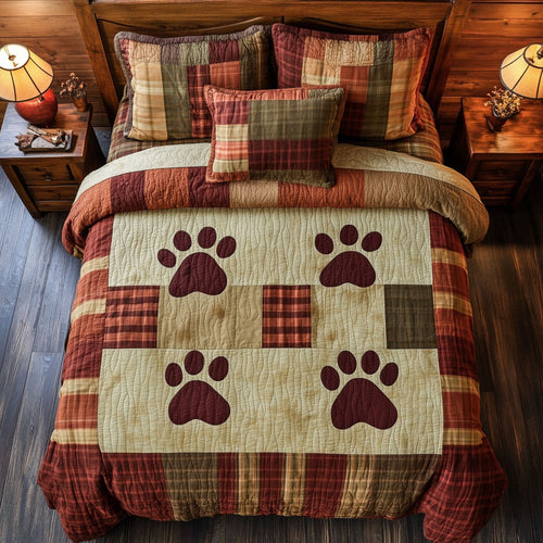 Cozy Dog Paw WX0603022CL Duvet Cover Set