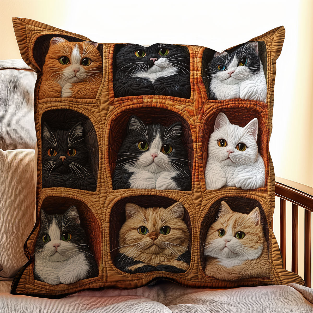 Cute Cat WX1003118CL Quilt Pillow Case