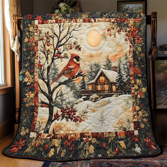 Moonlit Cardinal WJ0201011CL Quilt