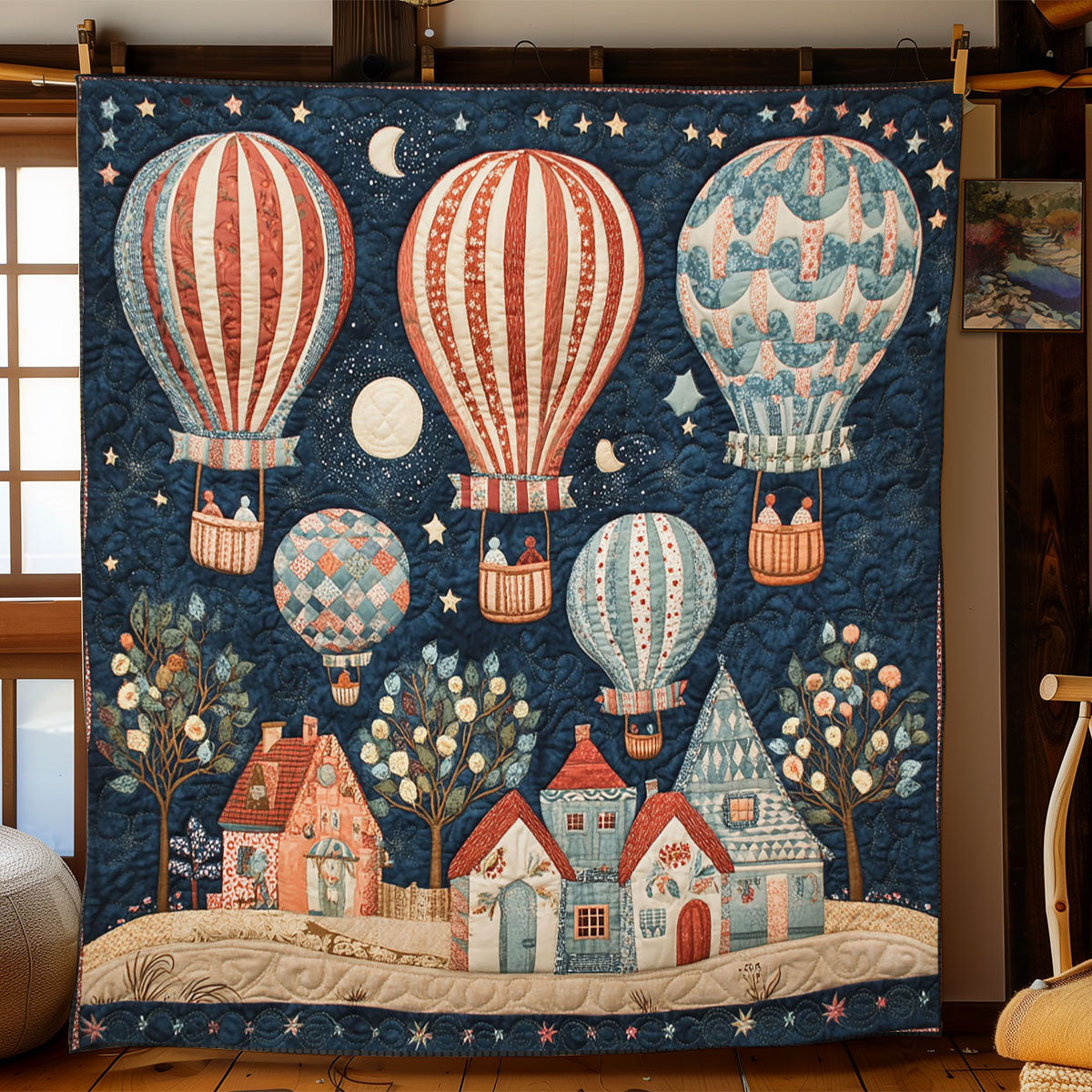 Ballooning Over Dream WJ0201002CL Quilt